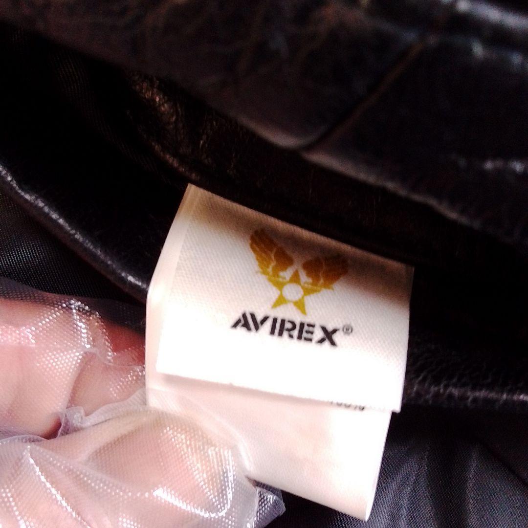 AVIREX シングルライダースジャケット6141052ブラック　　 （難あり）