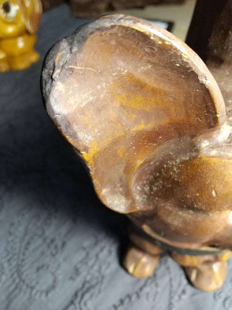 アンティーク目玉時計 シュナウザー犬