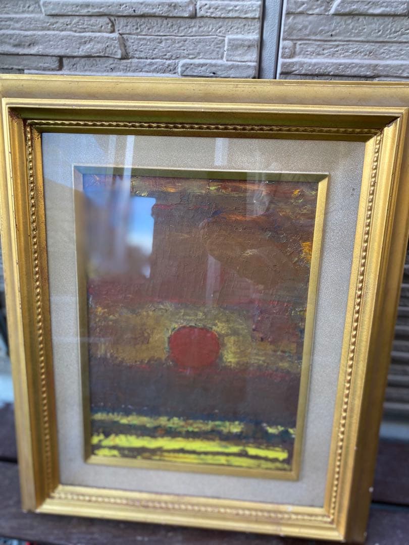 金色フレームの抽象画