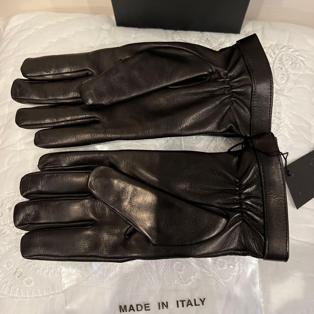 未使用　ダンヒル　最高級レザー手袋　カシミヤ100 黒　8.5サイズ