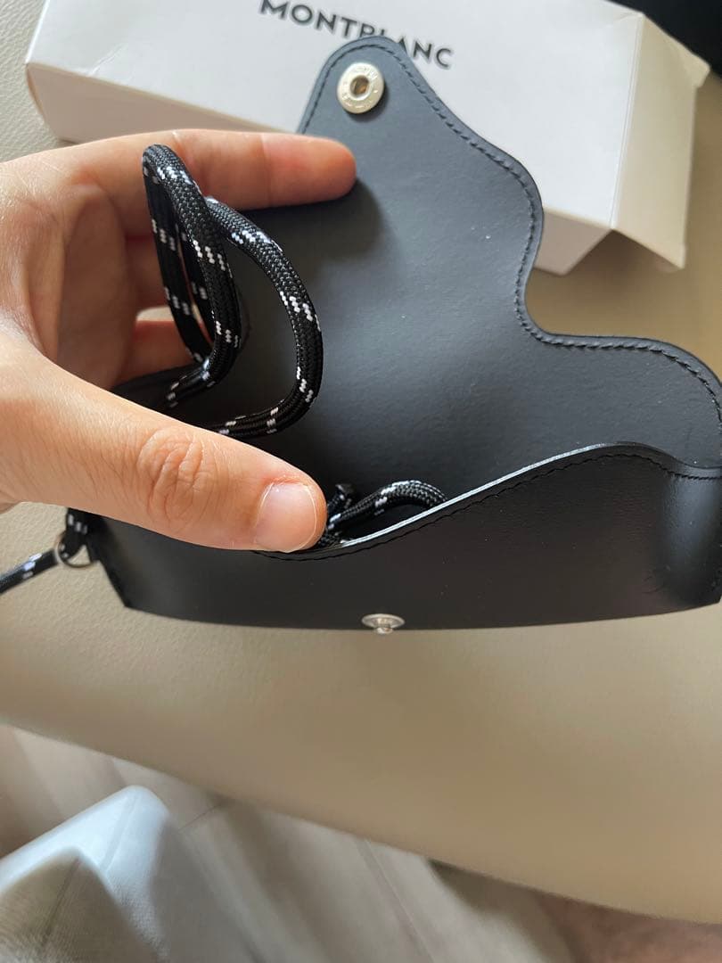 MONTBLANC ブラック レザー キーケース