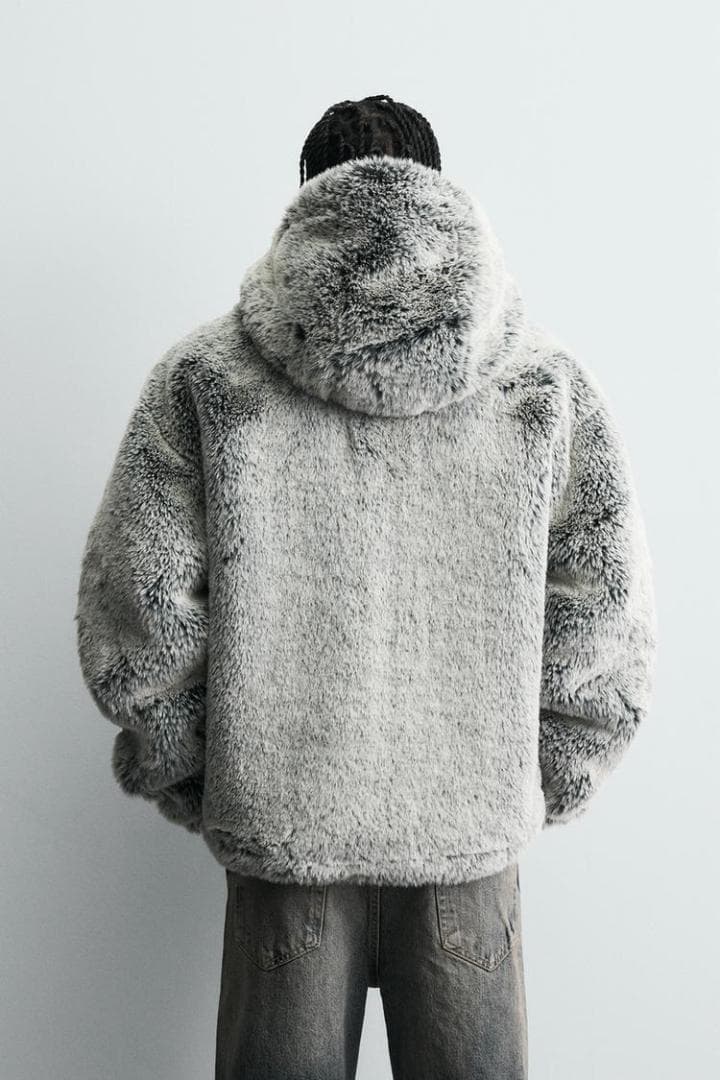 ZARA ザラ フェイクファー フード付きジャケット M