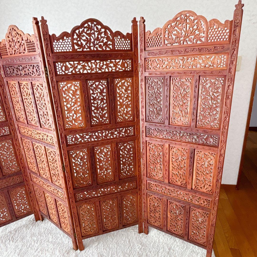 Rooster様リクエスト品】シーシャムウッド パーテーション4連 アンティーク