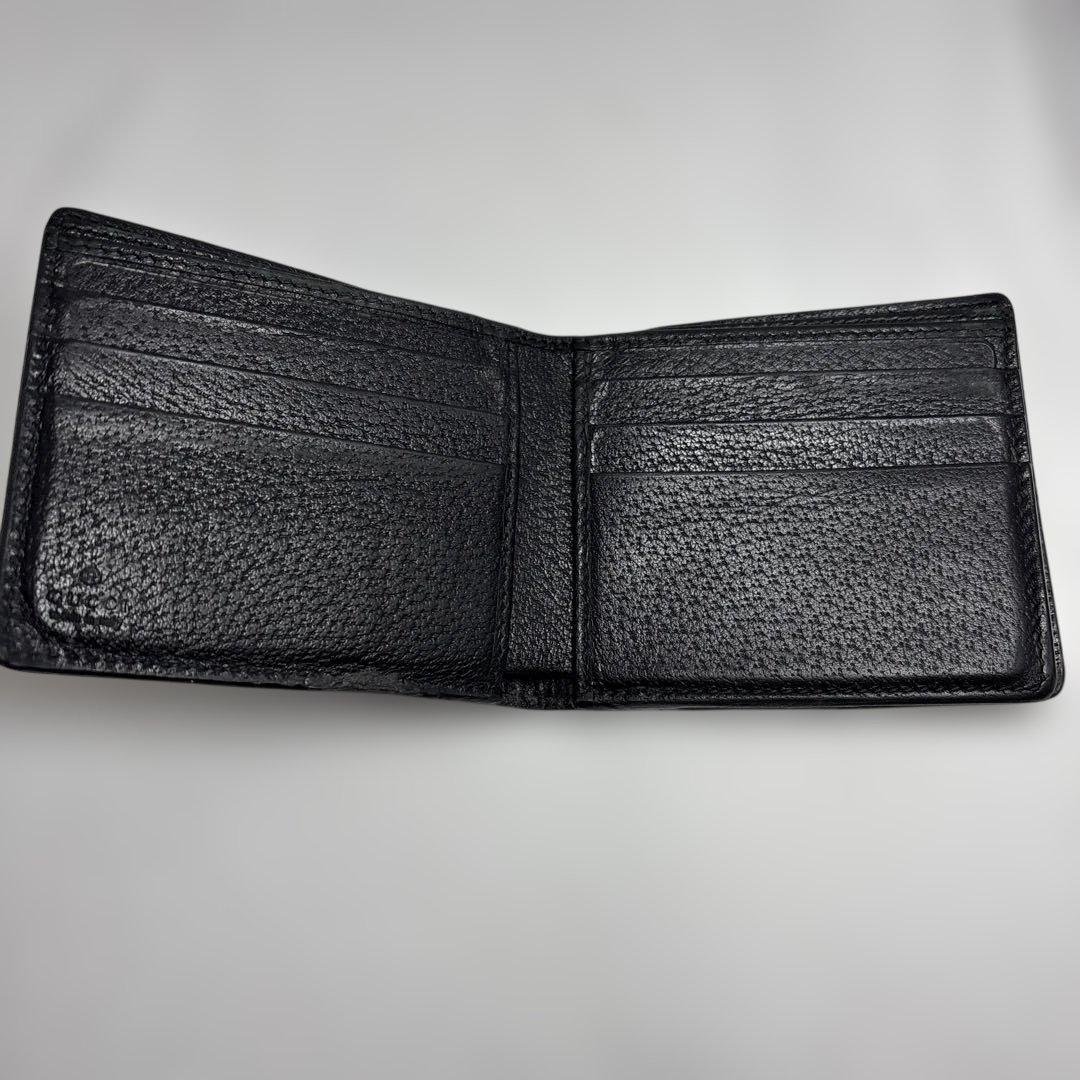 Gucci ブラック レザー 二つ折り財布