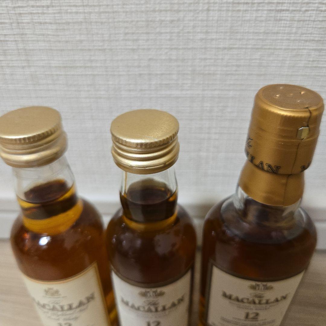 マッカラン 12年　旧ラベル　ミニボトル　3本　50ミリ