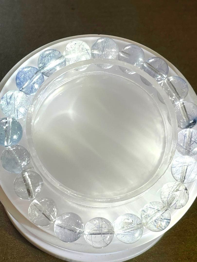 超希少！！ブルーサゲニティックルチルクォーツ9.8㎜新品未使用）高品質ブルー針