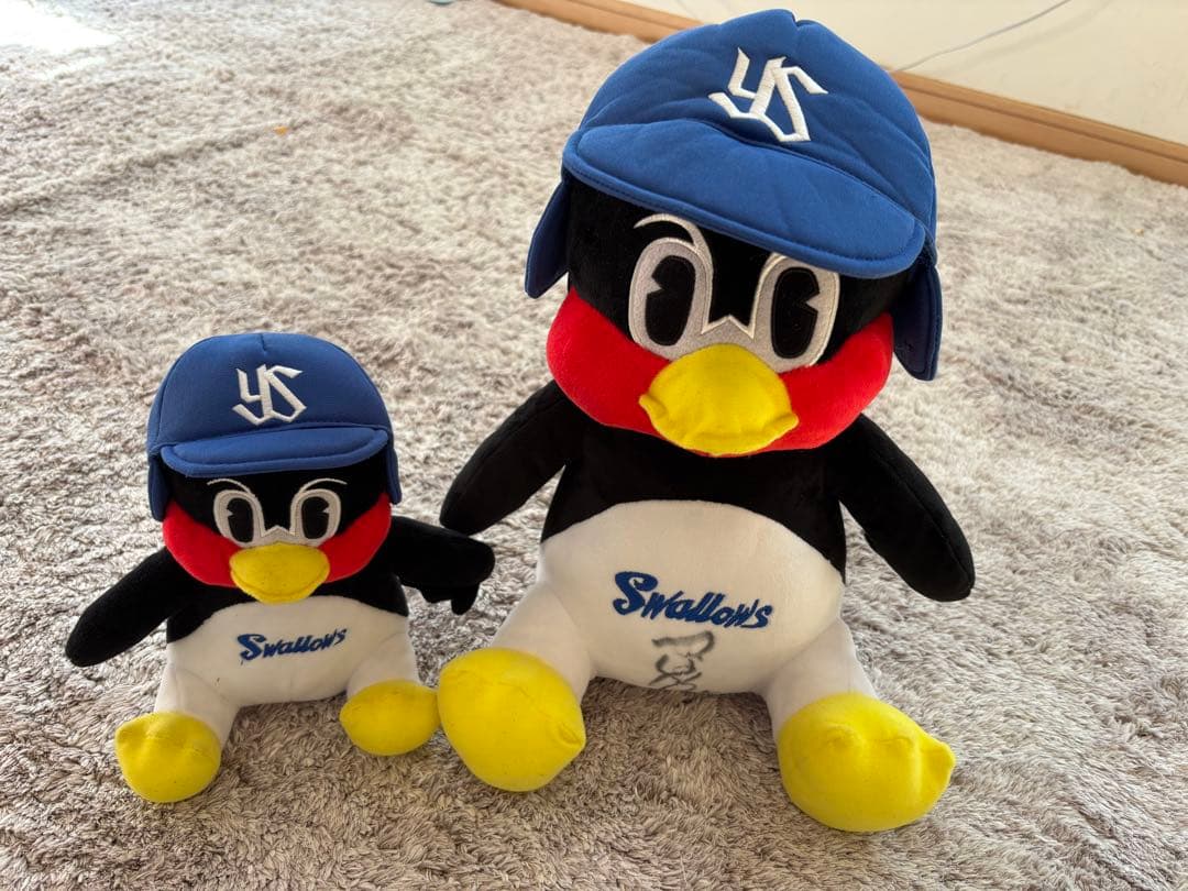 【サイン入り】つば九郎ぬいぐるみ 大小セット