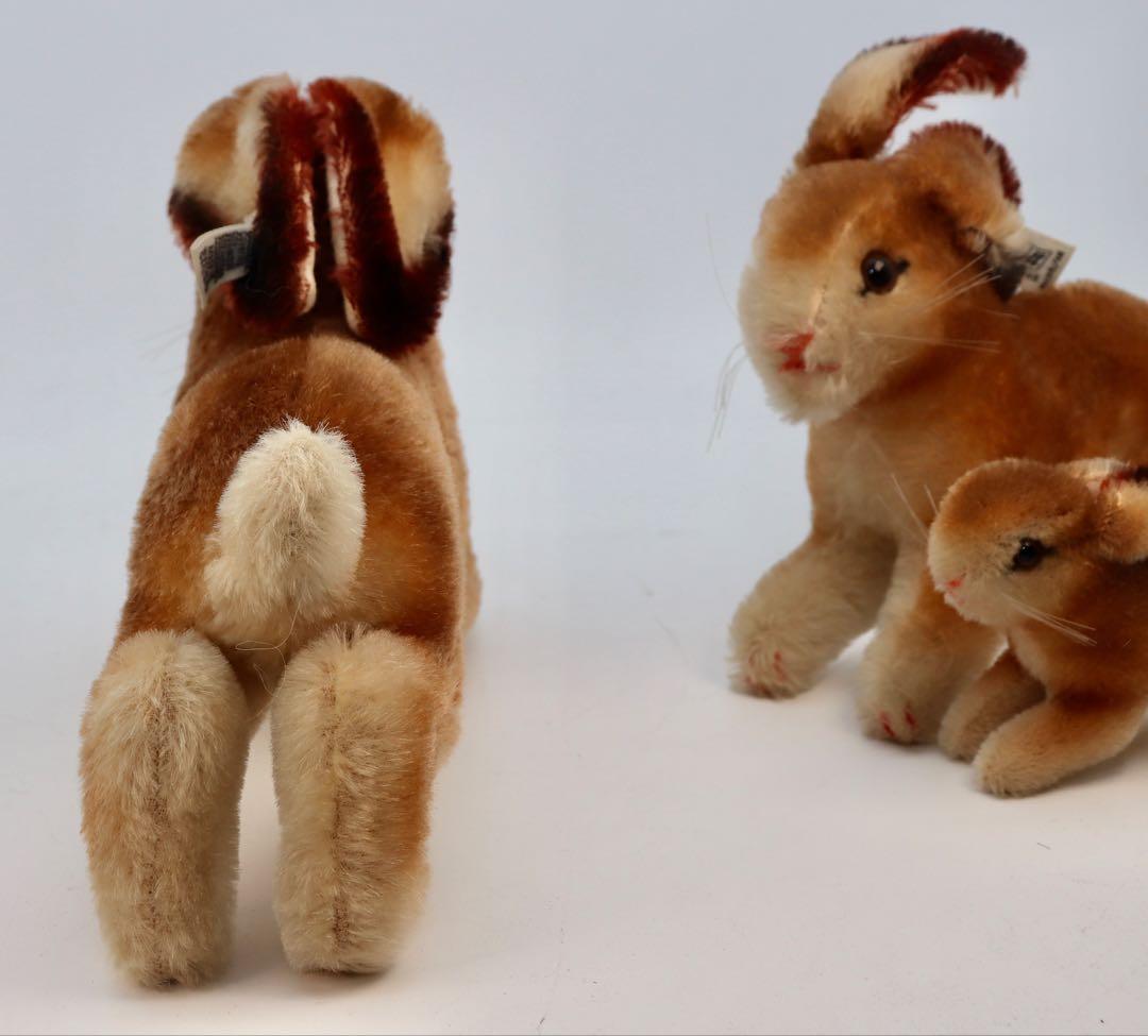 ビンテージ・シュタイフ・ラビット大中小3体セット 0135/17,14,08