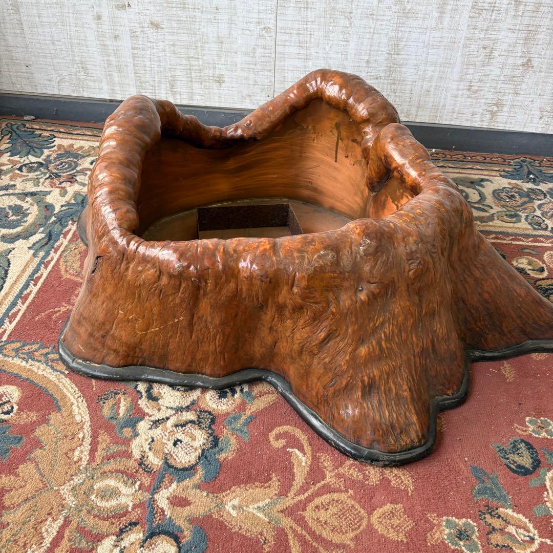 昭和レトロ 古家具 屋久杉 切り株火鉢 天然木製 大型火鉢 囲炉裏 古民家古道具