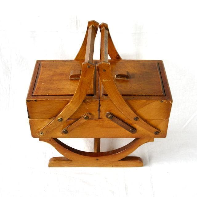 フランス製　アンティーク　ソーイングボックス