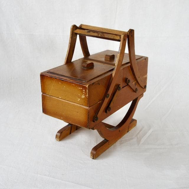 フランス製　アンティーク　ソーイングボックス