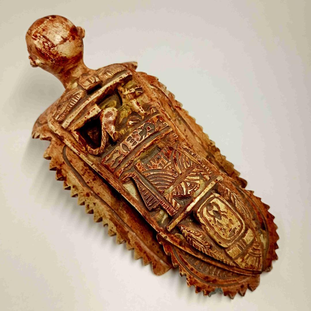 人面亀 ヒエログリフ 象形文字 ファラオ 復活 彫像 鉱石 古美術 安産 お守り