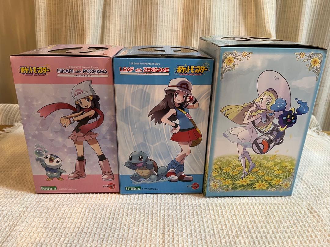 ARTFX J ポケットモンスター　リーフ withゼニガメ　ヒカリ　リーリエ