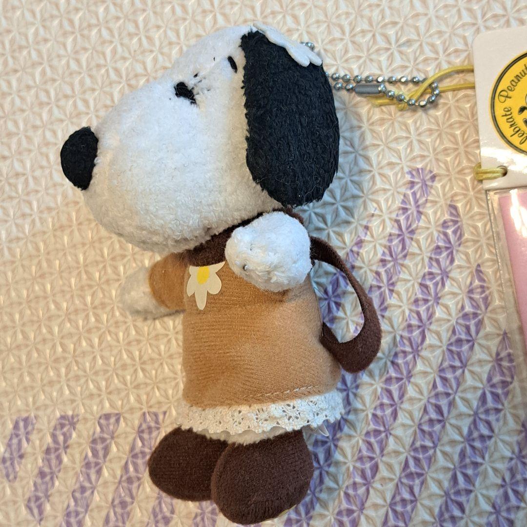 スヌーピー ベル　マスコット キーチェーン　Belle 女の子　茶色　レア