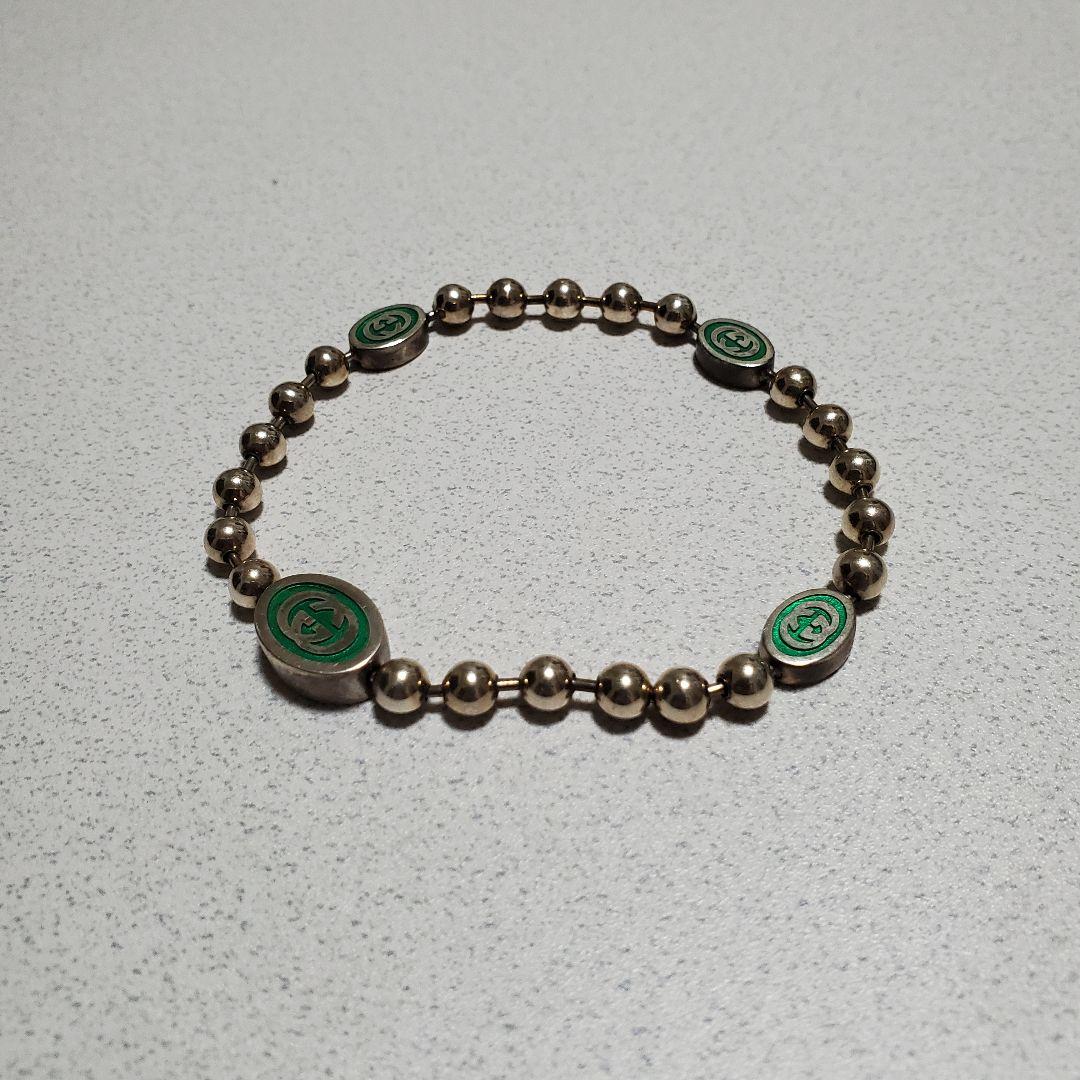 GUCCI ボールチェーン　インターロッキングG ブレスレット