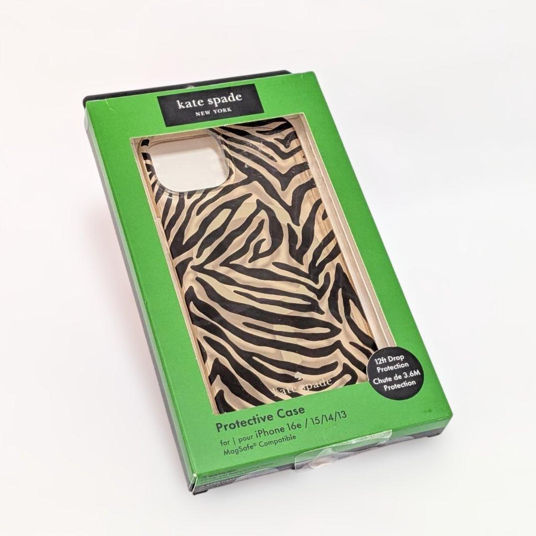 KateSpade iPhoneケース ゼブラ柄おしゃれ人気アイフォン16e15