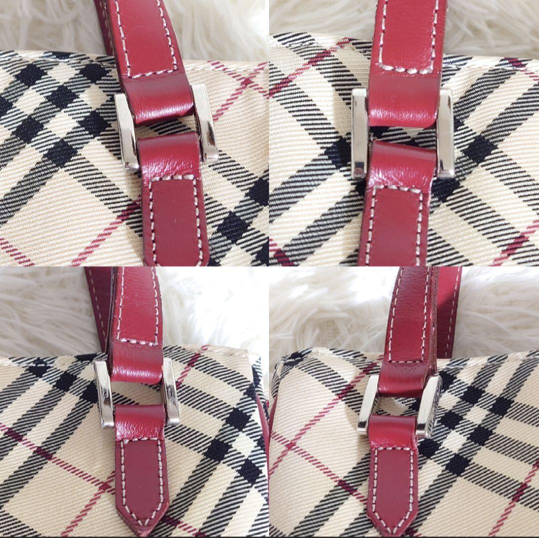 バーバリー ロゴプレート ミニハンドバッグ サイドベルト ノバチェック