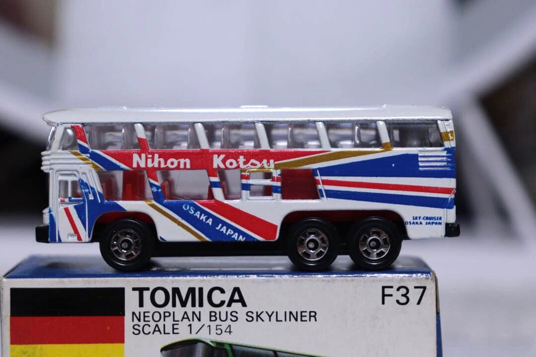 日本製　トミカ　外国車シリーズ　ネオプランバス　スカイライナー　青箱　F37