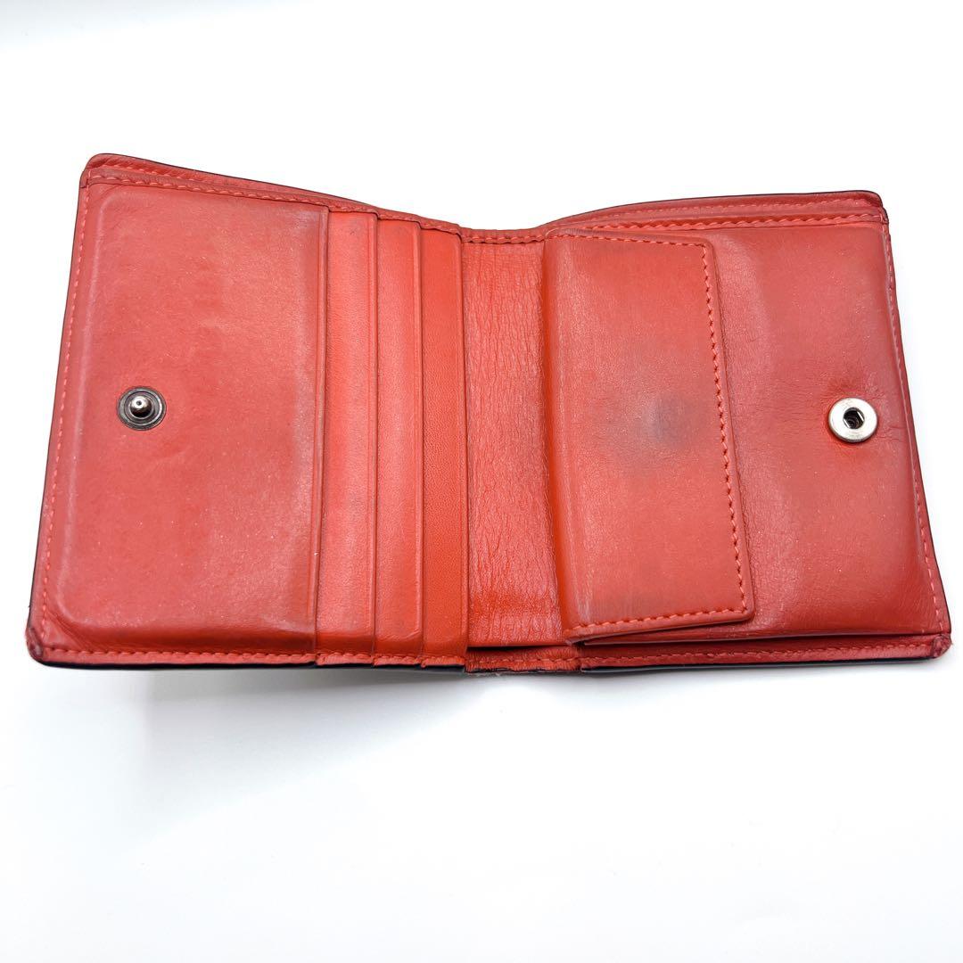 ✨箱付き✨　クリスチャンルブタン スタッズ 二つ折り財布 黒 レッド