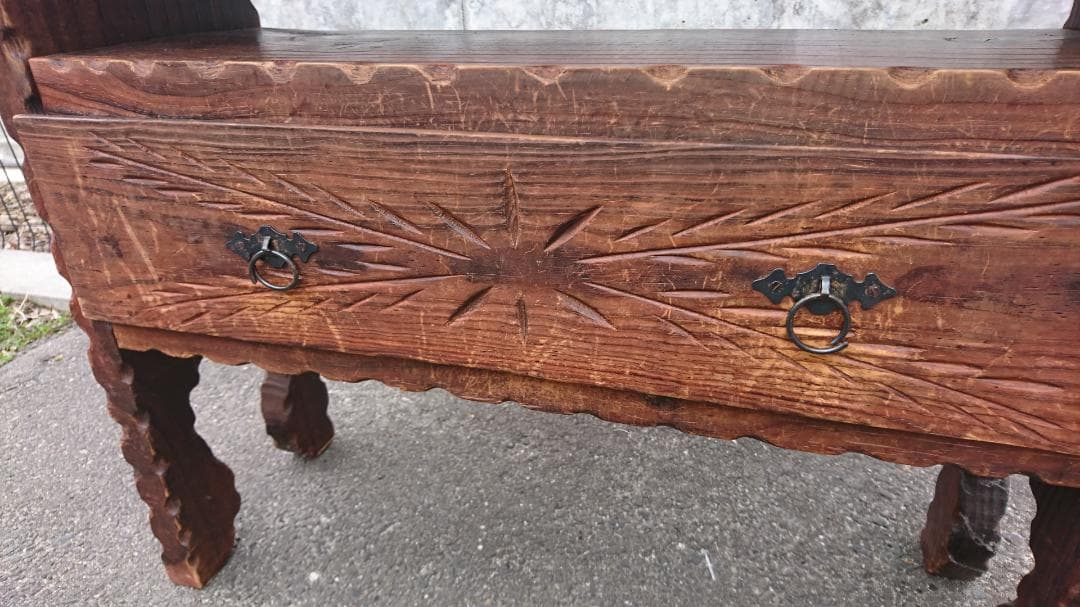 スペイン製　サイドテーブル　コンソール　花台　アンティーク　ヴィンテージ