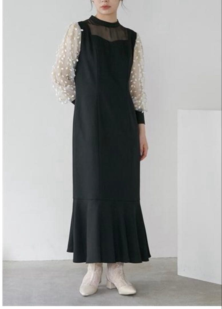 Callarus ブラックパーティードレス 大きいサイズ　　LL