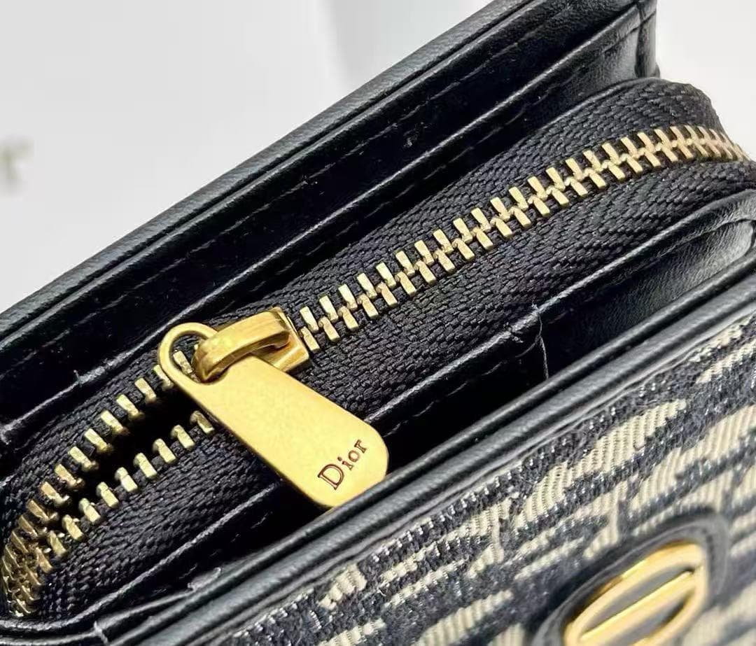 二つ折り財布 ネイビー　トロッター　キャンバスレザー 即購入OK