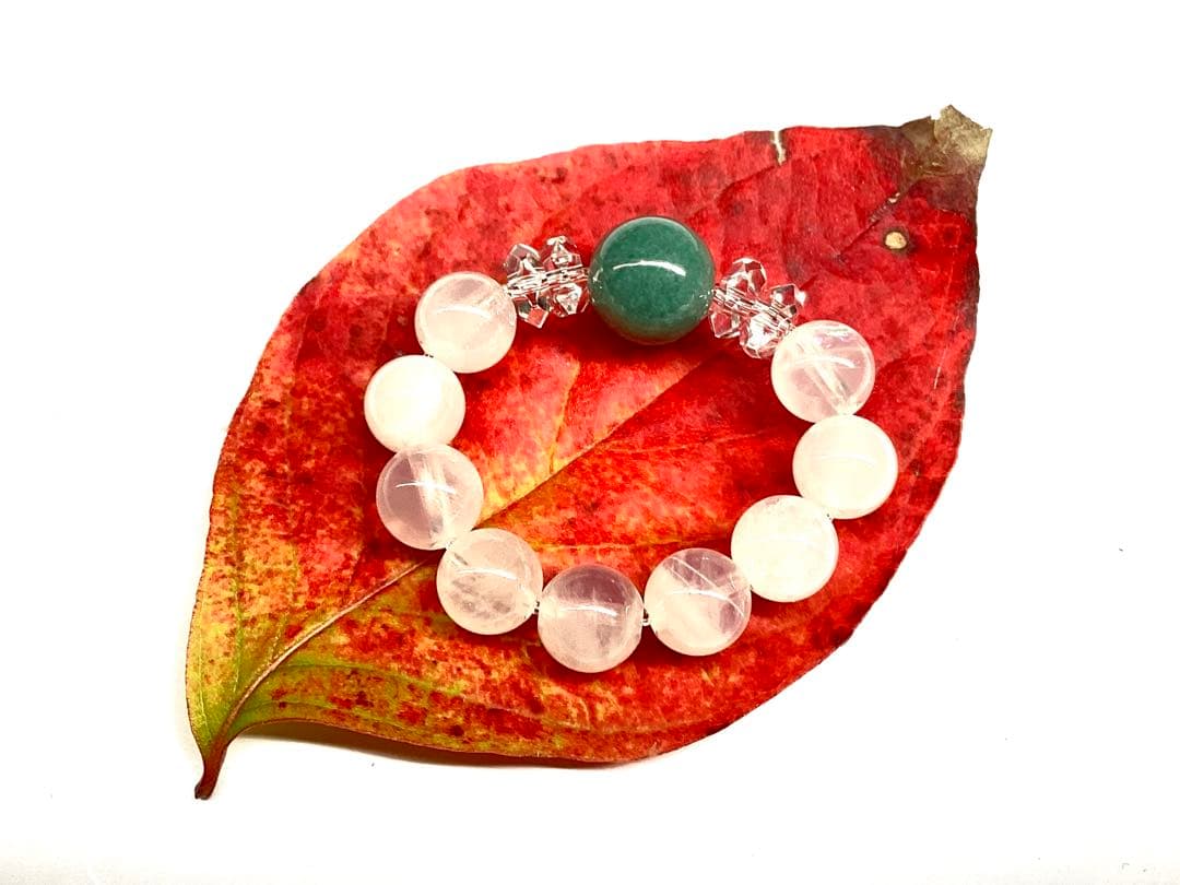 ✳糸魚川翡翠青緑入りコン沢＊乙女鉱山白水晶＊奈留島水晶20面カット玉のリング本物