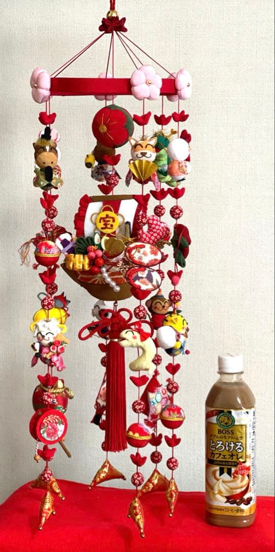 十二支の吊るし雛(木目込みまり　梅)