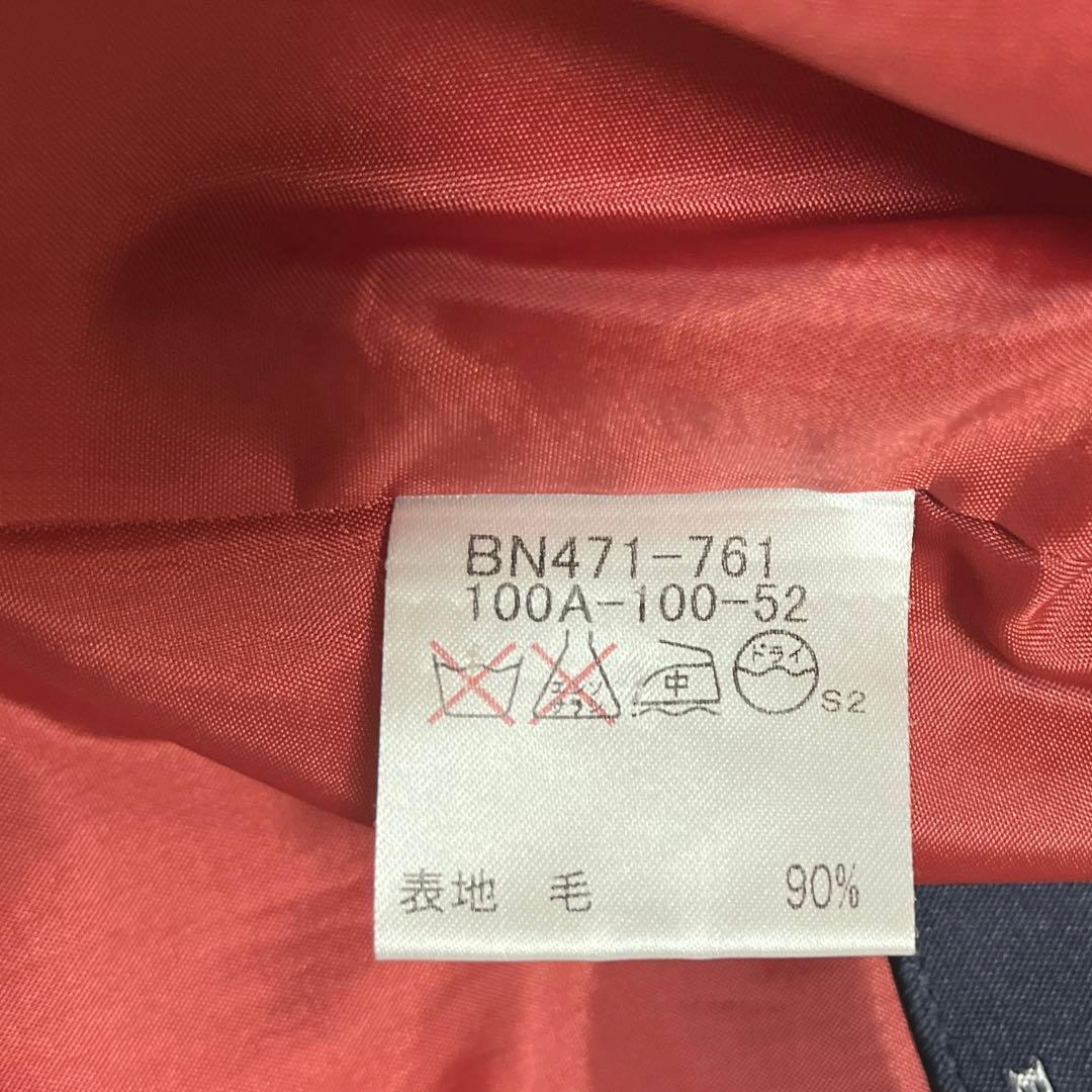 バーバリーロンドン　ウールコート　金ボタン　赤　100A