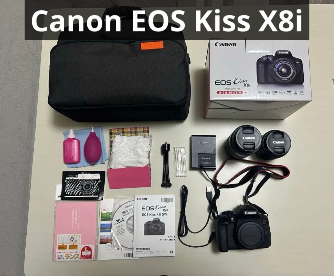 美品 【Canon EOS Kiss X8i ダブルレンズ】 Wi-Fi搭載