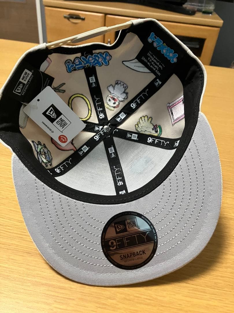 ドラえもん×ニューエラ　9FIFTY 刺繍キャップ ベージュ