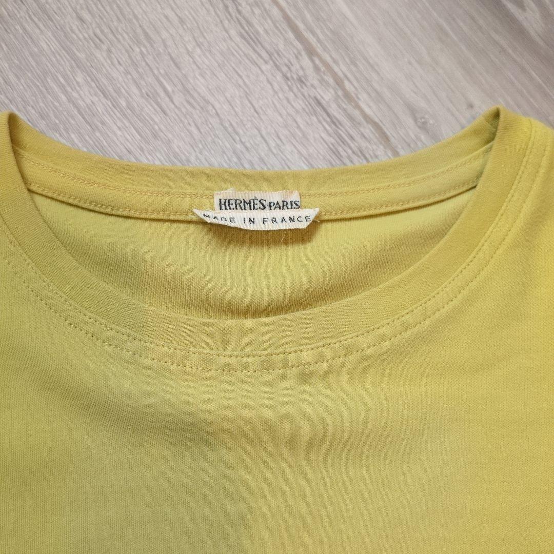 クリーニング済♡HERMES ノースリーブ イエロー サイズ38