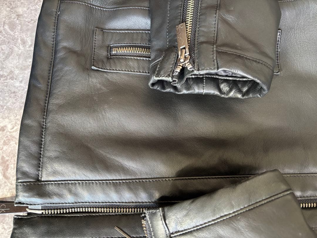 カルバンクライン　羊革レザージャケット