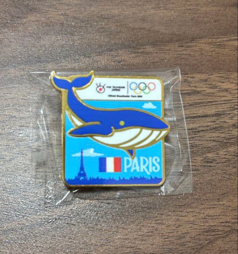 非売品　2024年パリオリンピック クジラ ピンバッジ