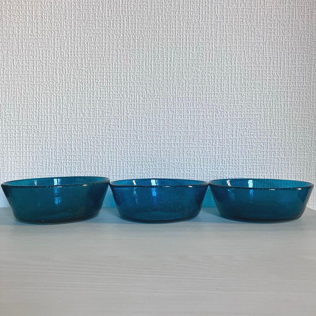 45【倉敷ガラス】小谷眞三 深皿3点