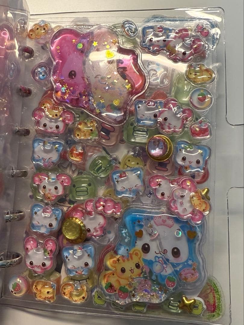 ひ*り様 シール帳完成品　キーホルダー付　ボンボンドロップシール　おはじきシール