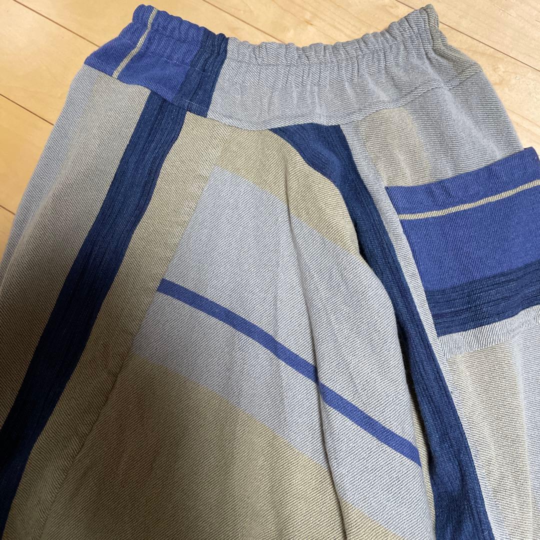 玉木新雌 ウールコットン タルン パンツ 2 ベージュtamaki niime