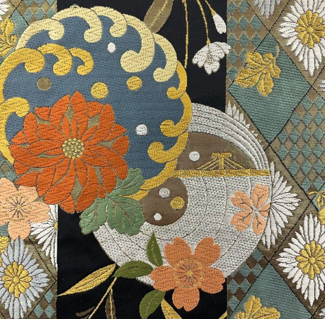 【美品】【振袖フルセット】花筏 箔散らし 金糸 刺繍 赤 正絹