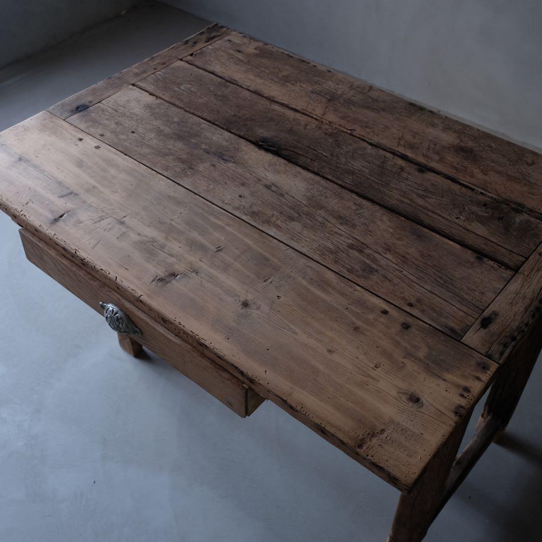 フランス オーク材 １杯抽斗付デスク　机 テーブル 作業台 展示台 アンティーク
