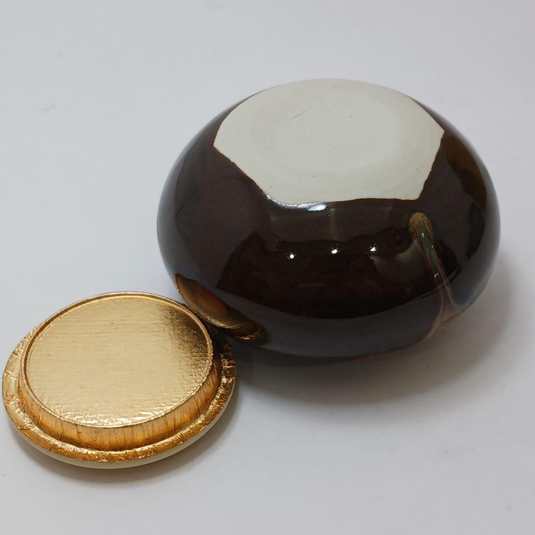 Y2836-7 茶道具 桶谷定一造 大海茶入 共箱・仕覆