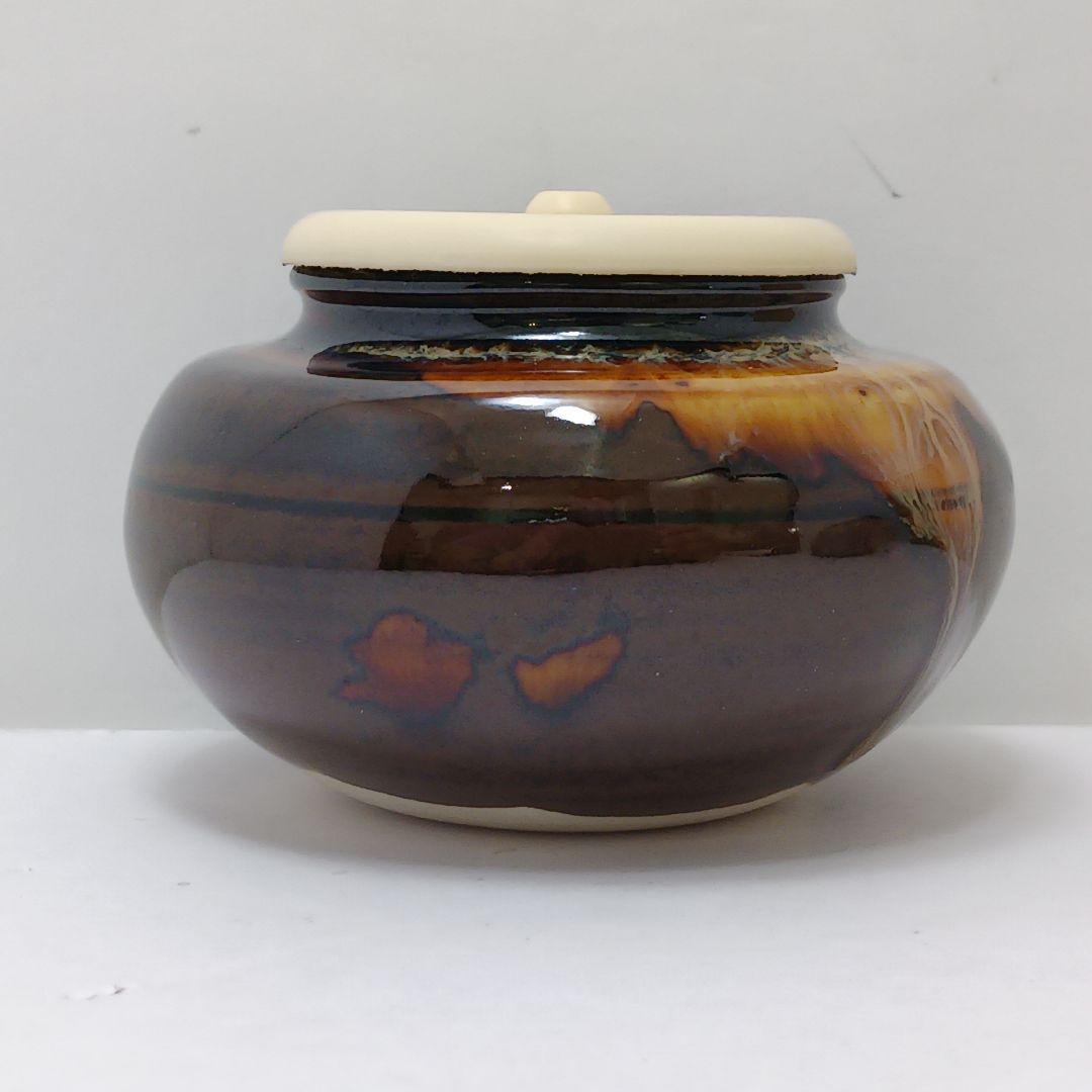 Y2836-7 茶道具 桶谷定一造 大海茶入 共箱・仕覆