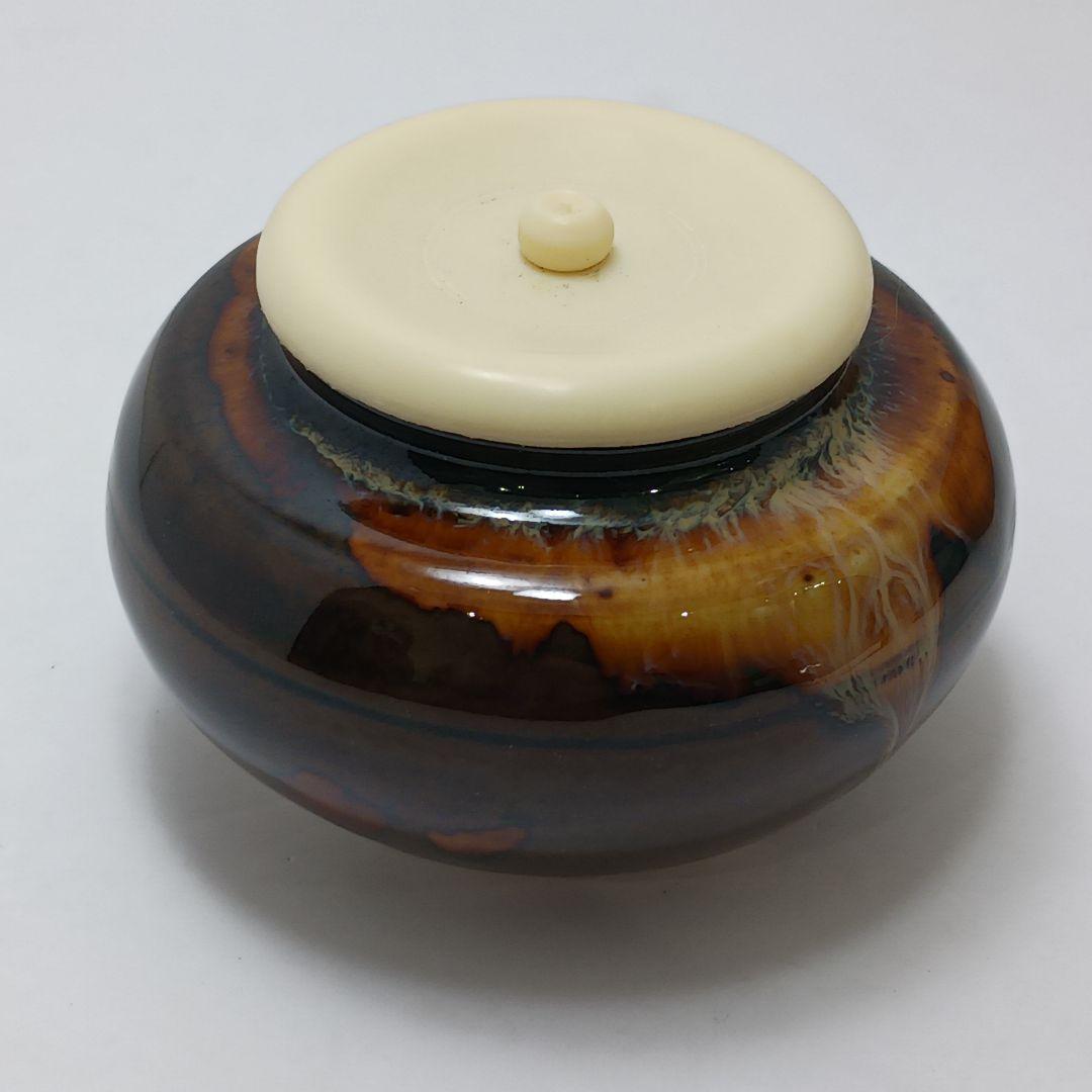 Y2836-7 茶道具 桶谷定一造 大海茶入 共箱・仕覆