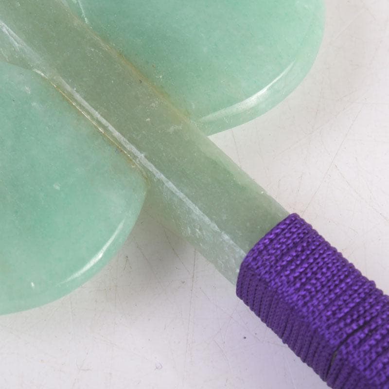 天然石　アベンチュリン　幸貴作　風林火山　軍配　縁起物　置物　共箱　V　9514