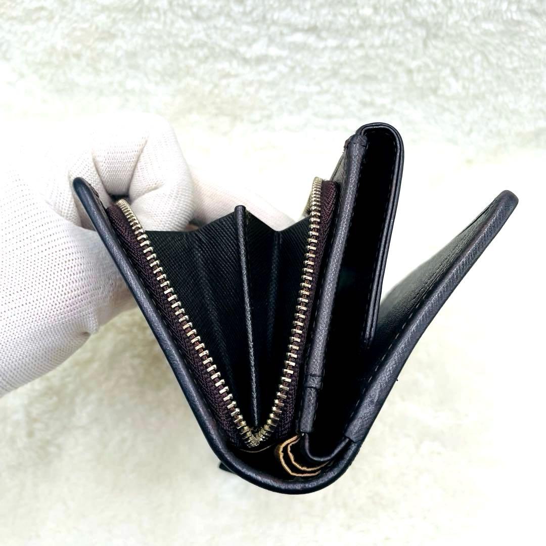 美品 Burberry バーバリー 三つ折り 財布 ノバチェック キャンバス