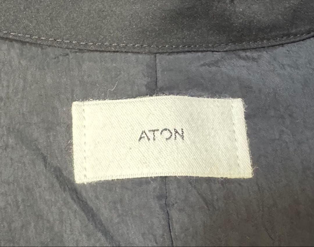 ATON 中わた SHORT MODS COATサイズ04 ブラック