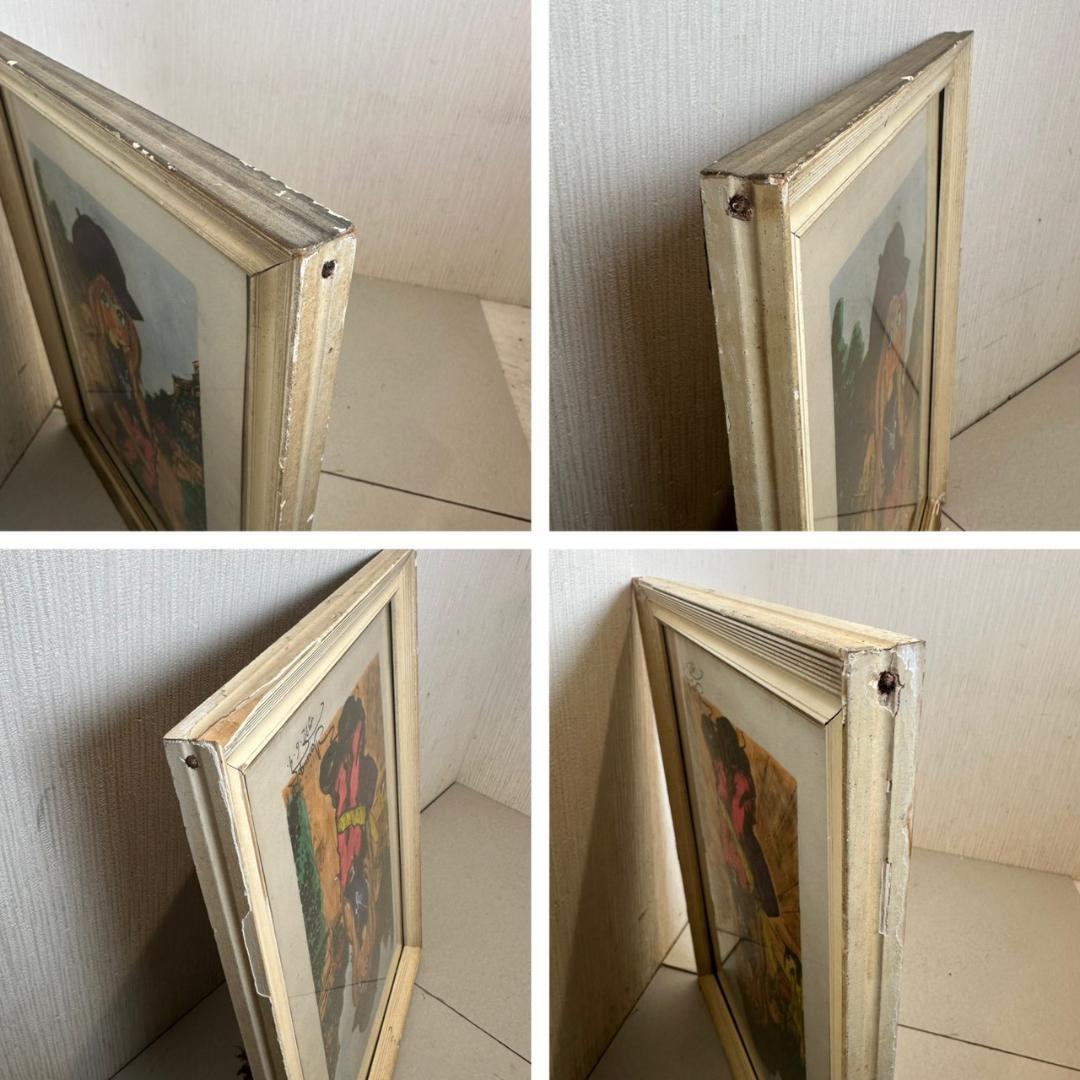 iΦ 真作 フランス ヴィンテージ ビックアイアート 少女 1972年 ドミニク