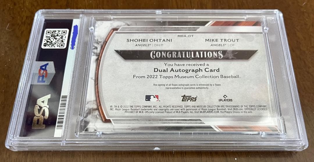 大谷翔平,トラウトDUAL AUTOGRAPHS CARD #OT