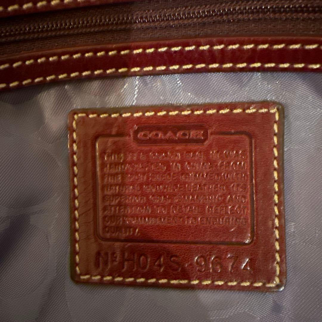 【COACH】スエードハンドバッグ パープル