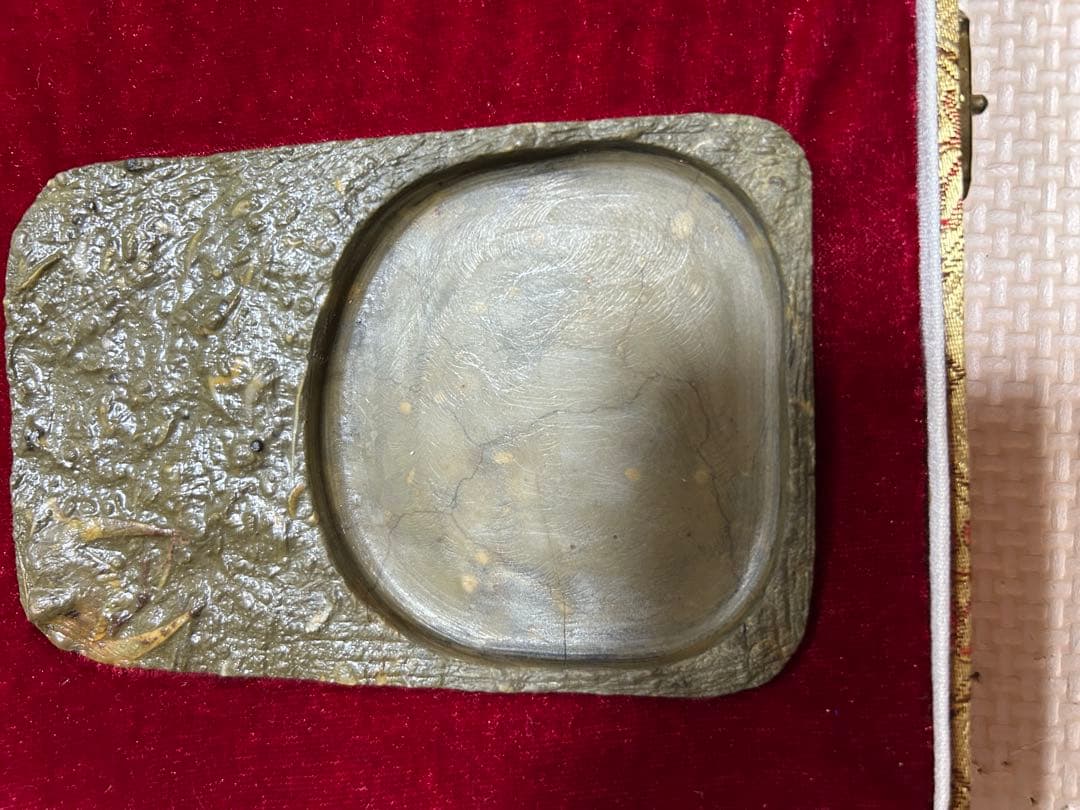 中国・三葉虫化石「燕子石硯」と 「瓢箪型文鎮」のセット