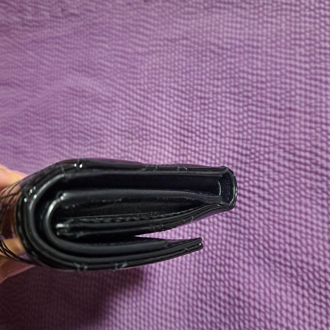 ( 最終価格 )ディオール ロータスウォレット エナメル カナージュ ブラック